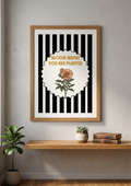 Bloom Where You Are Planted Wall Art Printable | Black & White Floral Decor