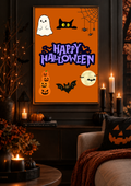 Happy Halloween Wall Art Printable | Halloween Decor | Spooky Digital Download