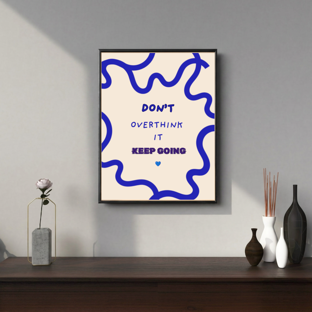 Motivational Wall Art Printable | Blue & Beige Inspirational Quote Decor