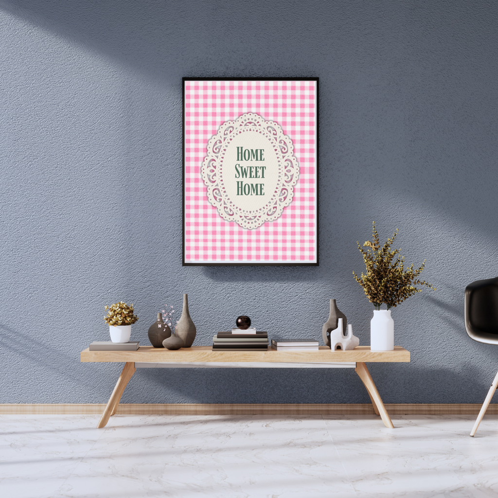 Pink Cozy “Home Sweet Home” Printable Wall Art | Instant Download